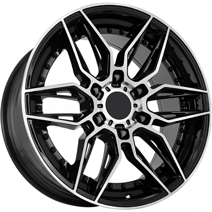 Kipardo KF66 8.5x18 6*139.7 ET15 DIA108.1 Black Machined Face Литой