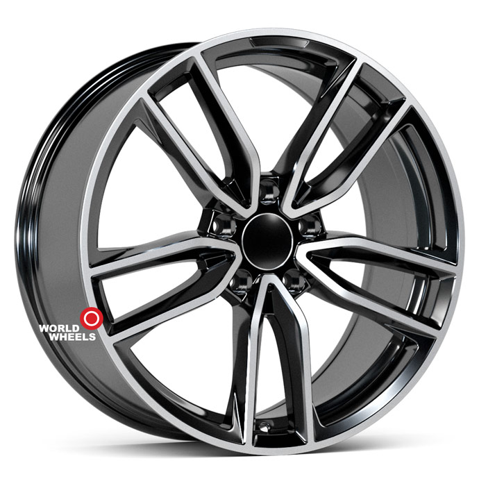 Koko 255 OEM R18 8.0х18 5*112 ET45 DIA66.6 Black Machined (BP) Литой
