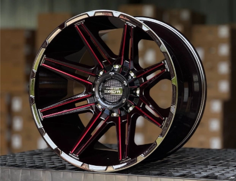 Литые диски LA CHANTI GLOSS BLACK FACE RED 20” 6x135/139.7 ET-25 12J D87.1