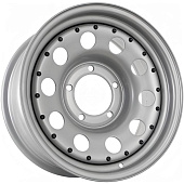 Grizzly SW04 7x16 5*139.7 ET0 DIA108.6 Silver + Black Rivet Литой