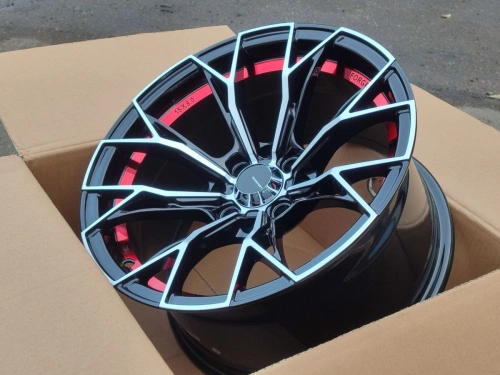 Литые диски RGW134  15, 4x100, BLACK AND POLISH LIP (ET: 15, DIA: 73.1, W: 8)