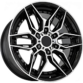 Kipardo KF66 8.5x18 6*139.7 ET15 DIA108.1 Black Machined Face Литой