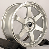Диски Makstton MST-633 7.5x17/4x100 D73.1 ET40 Silver+Polish lip