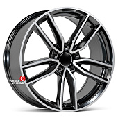 Koko 255 OEM R20 9.5х20 5*112 ET45 DIA66.6 Black Machined (BP) Литой