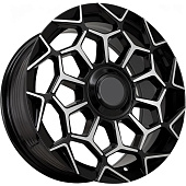 Kipardo KF65 7.5x17 4*98 ET25 DIA73.1 Gloss Black Machined Face Литой